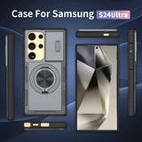 Darrahopens Electronics > Mobile Accessories > Phone Cases & Screen Protectors 2-in-1 Magnetic Sliding Lens Case, Grey for Samsung S24Ultra