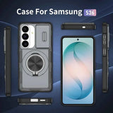 Darrahopens Electronics > Mobile Accessories > Phone Cases & Screen Protectors 2-in-1 Magnetic Sliding Lens Case, Grey for Samsung S26