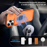 Darrahopens Electronics > Mobile Accessories > Phone Cases & Screen Protectors 2-in-1 Magnetic Sliding Lens Case, Orange for iPhone 16 Pro