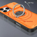 Darrahopens Electronics > Mobile Accessories > Phone Cases & Screen Protectors 2-in-1 Magnetic Sliding Lens Case, Orange for iPhone 16 Pro Max
