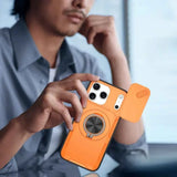 Darrahopens Electronics > Mobile Accessories > Phone Cases & Screen Protectors 2-in-1 Magnetic Sliding Lens Case, Orange for iPhone 17 Pro Max