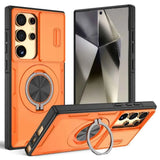 Darrahopens Electronics > Mobile Accessories > Phone Cases & Screen Protectors 2-in-1 Magnetic Sliding Lens Case, Orange for Samsung S25Ultra