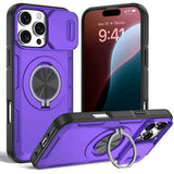 Darrahopens Electronics > Mobile Accessories > Phone Cases & Screen Protectors 2-in-1 Magnetic Sliding Lens Case, Purple for iPhone 16 Pro Max