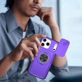 Darrahopens Electronics > Mobile Accessories > Phone Cases & Screen Protectors 2-in-1 Magnetic Sliding Lens Case, Purple for iPhone 17 Pro