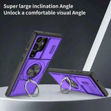 Darrahopens Electronics > Mobile Accessories > Phone Cases & Screen Protectors 2-in-1 Magnetic Sliding Lens Case, Purple for Samsung S23Ultra