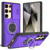 Darrahopens Electronics > Mobile Accessories > Phone Cases & Screen Protectors 2-in-1 Magnetic Sliding Lens Case, Purple for Samsung S24Ultra