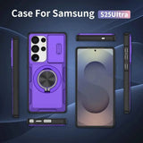 Darrahopens Electronics > Mobile Accessories > Phone Cases & Screen Protectors 2-in-1 Magnetic Sliding Lens Case, Purple for Samsung S25Ultra