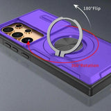 Darrahopens Electronics > Mobile Accessories > Phone Cases & Screen Protectors 2-in-1 Magnetic Sliding Lens Case, Purple for Samsung S25Ultra