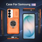 Darrahopens Electronics > Mobile Accessories > Phone Cases & Screen Protectors 2-in-1 Magnetic Sliding Lens Case, Purple for Samsung S26