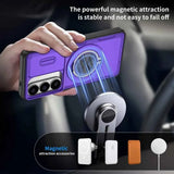 Darrahopens Electronics > Mobile Accessories > Phone Cases & Screen Protectors 2-in-1 Magnetic Sliding Lens Case, Purple for Samsung S26