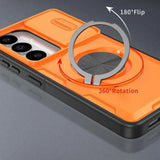 Darrahopens Electronics > Mobile Accessories > Phone Cases & Screen Protectors 2-in-1 Magnetic Sliding Lens Case, Purple for Samsung S26