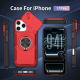 Darrahopens Electronics > Mobile Accessories > Phone Cases & Screen Protectors 2-in-1 Magnetic Sliding Lens Case, Red for iPhone 17 Pro