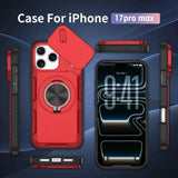 Darrahopens Electronics > Mobile Accessories > Phone Cases & Screen Protectors 2-in-1 Magnetic Sliding Lens Case, Red for iPhone 17 Pro Max