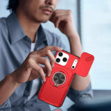 Darrahopens Electronics > Mobile Accessories > Phone Cases & Screen Protectors 2-in-1 Magnetic Sliding Lens Case, Red for iPhone 17 Pro Max