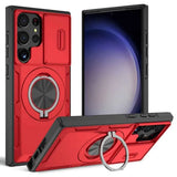Darrahopens Electronics > Mobile Accessories > Phone Cases & Screen Protectors 2-in-1 Magnetic Sliding Lens Case, Red for Samsung S23Ultra