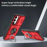 Darrahopens Electronics > Mobile Accessories > Phone Cases & Screen Protectors 2-in-1 Magnetic Sliding Lens Case, Red for Samsung S24