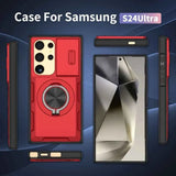 Darrahopens Electronics > Mobile Accessories > Phone Cases & Screen Protectors 2-in-1 Magnetic Sliding Lens Case, Red for Samsung S24Ultra