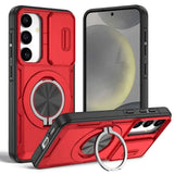Darrahopens Electronics > Mobile Accessories > Phone Cases & Screen Protectors 2-in-1 Magnetic Sliding Lens Case, Red for Samsung S25