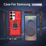 Darrahopens Electronics > Mobile Accessories > Phone Cases & Screen Protectors 2-in-1 Magnetic Sliding Lens Case, Red for Samsung S25Ultra
