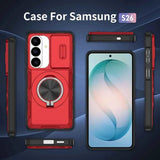 Darrahopens Electronics > Mobile Accessories > Phone Cases & Screen Protectors 2-in-1 Magnetic Sliding Lens Case, Red for Samsung S26