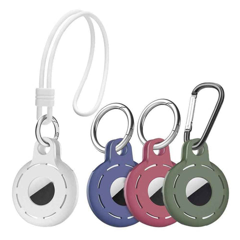 Darrahopens Electronics > Mobile Accessories > Phone Cases & Screen Protectors 4Pcs For Apple Airtag Case Cover Anti-lost Keychain Ring Protective Case Style 1