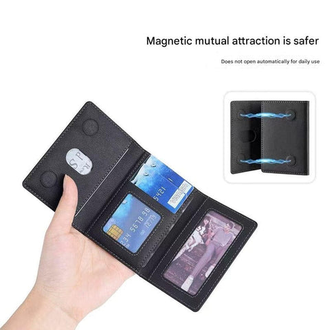 Darrahopens Electronics > Mobile Accessories > Phone Cases & Screen Protectors Black 3-in-1 Magnetic Wallet for MagSafe - Slim PU Leather Card Holder with Kickstand