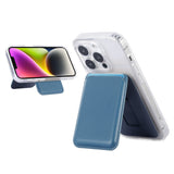 Darrahopens Electronics > Mobile Accessories > Phone Cases & Screen Protectors Blue Slim Magnetic Card Holder Wallet with Adjustable Kickstand - MagSafe Compatible