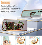 Darrahopens Electronics > Mobile Accessories > Phone Cases & Screen Protectors Case for Samsung Galaxy A32 5G (Green), Samsung A32 5G Case Shockproof, Plating 360 Degree Protection Magnetic Case Car Holder Case_yux
