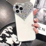 Darrahopens Electronics > Mobile Accessories > Phone Cases & Screen Protectors Compatible iPhone 15 Pro Max Case for Women and Girls, Luxury Bling Rhinestone 3D Diamond Love Case, Cute Pink Glitter, Sparkly Protective Case