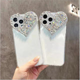 Darrahopens Electronics > Mobile Accessories > Phone Cases & Screen Protectors Compatible iPhone 15 Pro Max Case for Women and Girls, Luxury Bling Rhinestone 3D Diamond Love Case, Cute Pink Glitter, Sparkly Protective Case