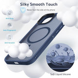 Darrahopens Electronics > Mobile Accessories > Phone Cases & Screen Protectors Compatible with iPhone 13 - MagSafe Shockproof Silicone Case Matte Blue