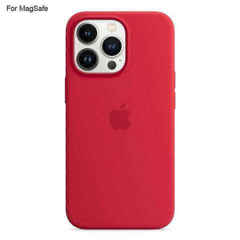 Darrahopens Electronics > Mobile Accessories > Phone Cases & Screen Protectors Compatible with iPhone 14 Pro Case Compatible with MagSafe Liquid Silicone Phone Case [Induction Popover]- Perfect Red_MGF Red