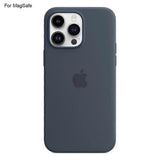 Darrahopens Electronics > Mobile Accessories > Phone Cases & Screen Protectors Compatible with iPhone 14 Pro Case Compatible with MagSafe Liquid Silicone Phone Case [Induction Popover]- Perfet Dark Blue_MGF Dark blue