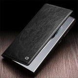 Darrahopens Electronics > Mobile Accessories > Phone Cases & Screen Protectors Compatible with Samsung Galaxy S24 Ultra Mobile Case Wallet Case Flip Stand Phone Protection Genuine Leather Black