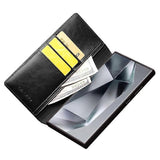 Darrahopens Electronics > Mobile Accessories > Phone Cases & Screen Protectors Compatible with Samsung Galaxy S24 Ultra Mobile Case Wallet Case Flip Stand Phone Protection Genuine Leather Black