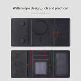 Darrahopens Electronics > Mobile Accessories > Phone Cases & Screen Protectors Dark Blue 3-in-1 Magnetic Wallet for MagSafe - Slim PU Leather Card Holder with Kickstand