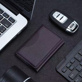 Darrahopens Electronics > Mobile Accessories > Phone Cases & Screen Protectors Dark Purple 3-in-1 Magnetic Wallet for MagSafe - Slim PU Leather Card Holder with Kickstand