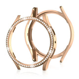 Darrahopens Electronics > Mobile Accessories > Phone Cases & Screen Protectors Diamond-Coated Rose Gold Case with PC Single Row Protection Compatible with Samsung Galaxy Watch 6 5 4 40mm