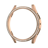 Darrahopens Electronics > Mobile Accessories > Phone Cases & Screen Protectors Diamond-Coated Rose Gold Case with PC Single Row Protection Compatible with Samsung Galaxy Watch 6 5 4 40mm