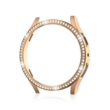 Darrahopens Electronics > Mobile Accessories > Phone Cases & Screen Protectors Diamond-Coated Rose Gold Case with PC Single Row Protection Compatible with Samsung Galaxy Watch 6 5 4 40mm