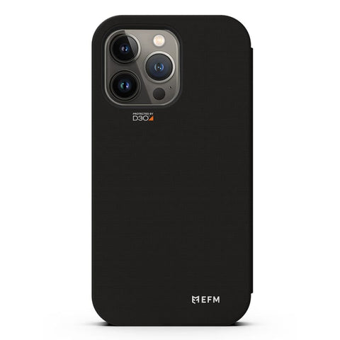 Darrahopens Electronics > Mobile Accessories > Phone Cases & Screen Protectors EFM Miami Leather Wallet Case Armour with D3O For iPhone 13 Pro Max (6.7") - Smoke Black