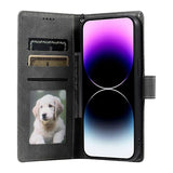 Darrahopens Electronics > Mobile Accessories > Phone Cases & Screen Protectors For iPhone 14 Pro Case Embossed Totem Skin Feel Wallet Leather Phone Case_yux