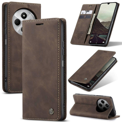 Darrahopens Electronics > Mobile Accessories > Phone Cases & Screen Protectors For Xiaomi Redmi 14C 4G Case CASEME 013 Series Card Holder Stand Leather Phone Case Multicolor Multicolor Multicolor Style A
