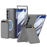 Darrahopens Electronics > Mobile Accessories > Phone Cases & Screen Protectors GKK Integrated Magnetic Foldable Card Slot Phone Case For Samsung Galaxy Z Fold7 5G Grey Grey