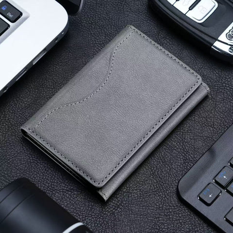 Darrahopens Electronics > Mobile Accessories > Phone Cases & Screen Protectors Grey 3-in-1 Magnetic Wallet for MagSafe - Slim PU Leather Card Holder with Kickstand