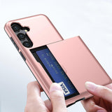 Darrahopens Electronics > Mobile Accessories > Phone Cases & Screen Protectors Hot Compatible with Samsung Galaxy A16 5G/4G Case with Card Holder TPU+PC Back Rose Gold