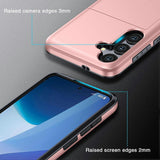 Darrahopens Electronics > Mobile Accessories > Phone Cases & Screen Protectors Hot Compatible with Samsung Galaxy A16 5G/4G Case with Card Holder TPU+PC Back Rose Gold