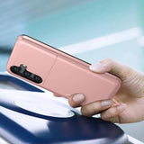 Darrahopens Electronics > Mobile Accessories > Phone Cases & Screen Protectors Hot Compatible with Samsung Galaxy A16 5G/4G Case with Card Holder TPU+PC Back Rose Gold
