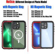 Darrahopens Electronics > Mobile Accessories > Phone Cases & Screen Protectors IP68 Waterproof Case for iPhone 15 14 13 12 11 Pro Max XS Max XR 7 8 RedPepper Transparent Protection Diving Underwater Swimming Outdoor Sports BK with Strap BK with Strap i-Phone 14 Pro Max