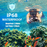 Darrahopens Electronics > Mobile Accessories > Phone Cases & Screen Protectors IP68 Waterproof Case for iPhone 15 14 13 12 11 Pro Max XS Max XR 7 8 RedPepper Transparent Protection Diving Underwater Swimming Outdoor Sports Black Black i-Phone 12 Pro Max